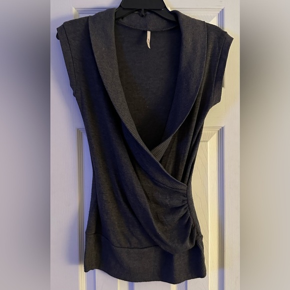 Bella D. Deep V Sweater Tee - Picture 1 of 6